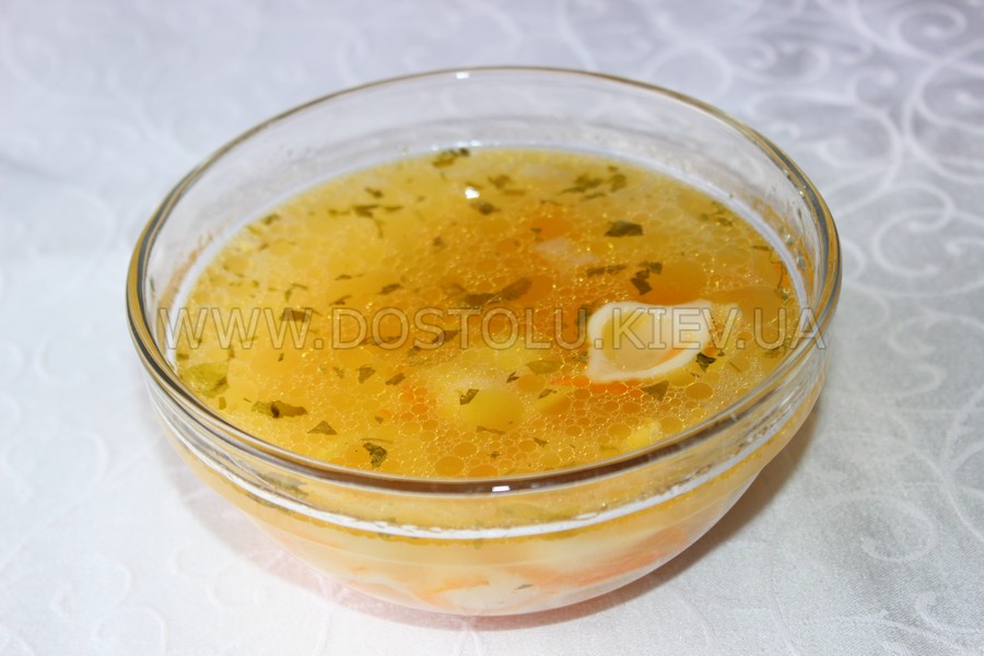 Бульйон курячий з ракушками